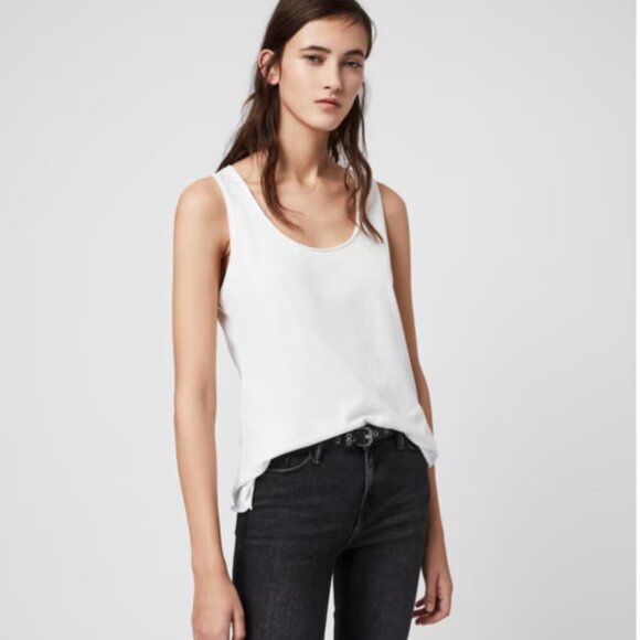 ALL SAINTS Emelyn Tonic Tank in White Sz L - NWT!! - Picture 1 of 12